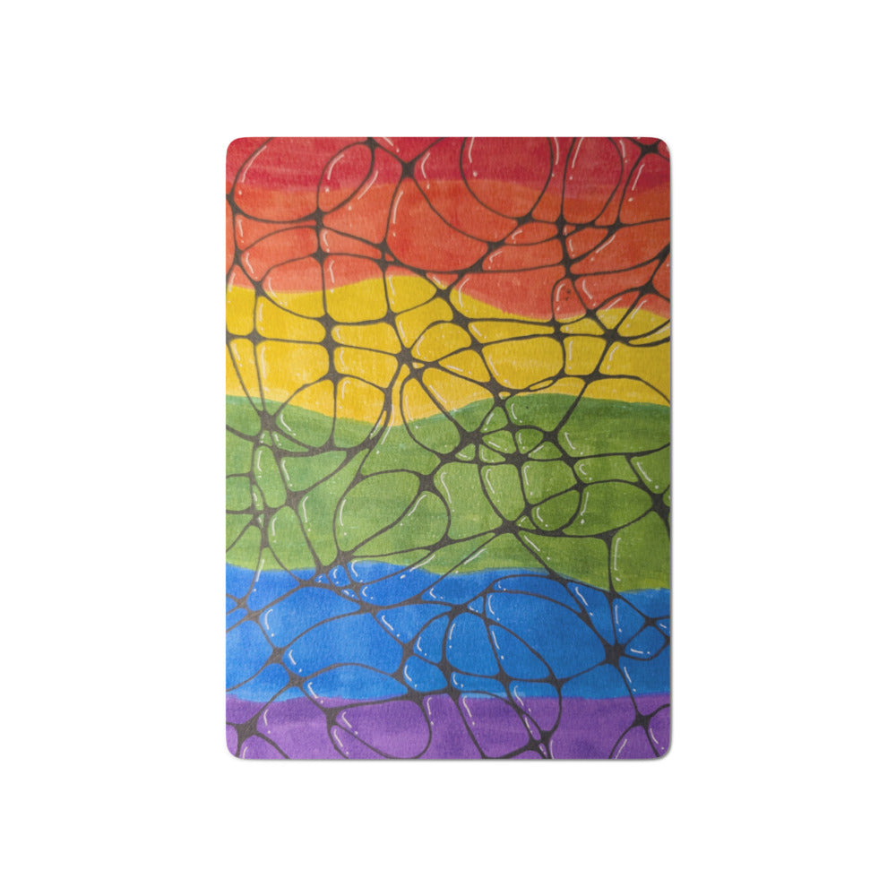 Pride Web Poker Playing Cards – Rainbow Abstract Doodle Art Deck | Unique LGBTQ+ Gift for Card Players